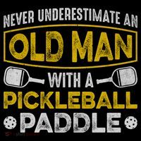 Never Underestimate An Old With A Pickleball Paddle Great Gift Women's Hoodie thumb 2