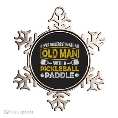 Never Underestimate An Old With A Pickleball Paddle Great Gift Ornament