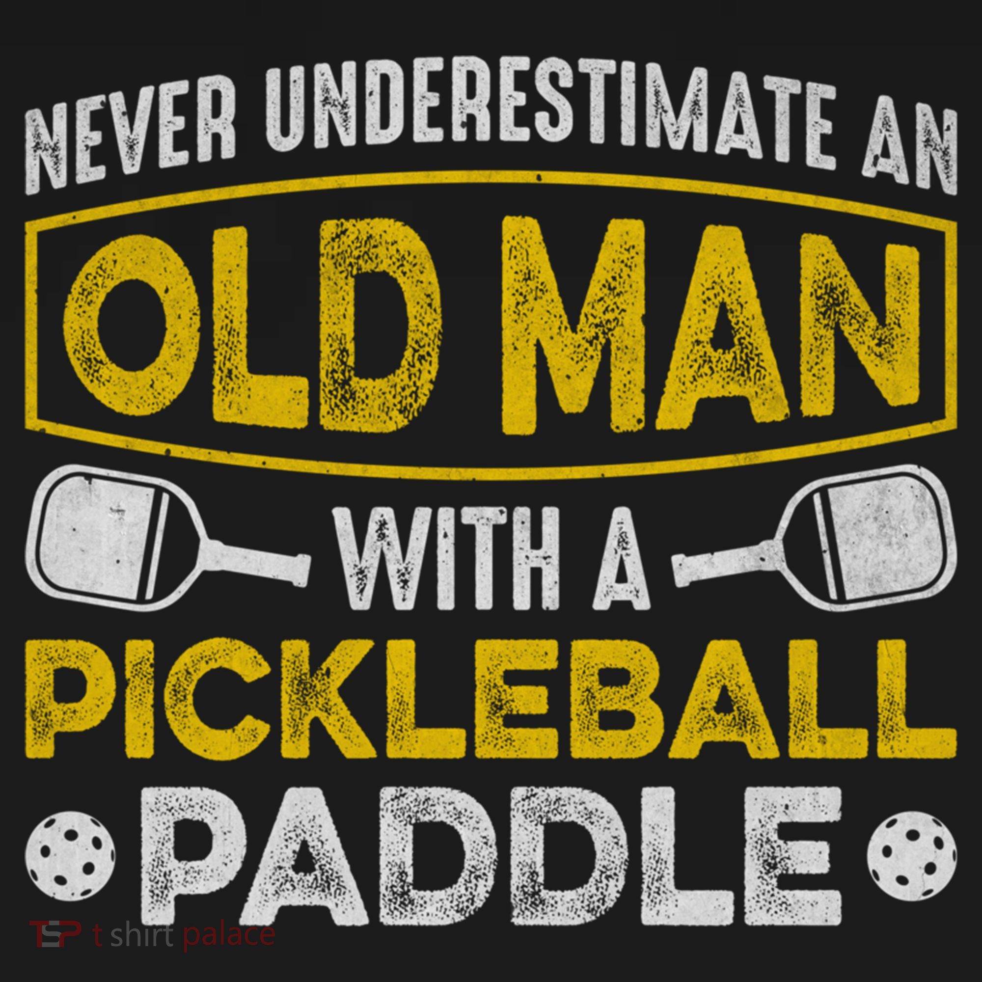 Never Underestimate An Old With A Pickleball Paddle Great Gift Ornament