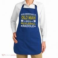 Never Underestimate An Old With A Pickleball Paddle Great Gift Apron thumb 2