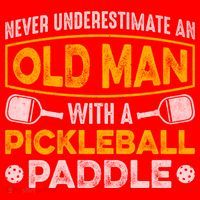 Never Underestimate An Old With A Pickleball Paddle Great Gift Santa Hat thumb 1