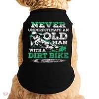 Never Underestimate An Old Man With A Dirt Bike Gift Doggie Tank thumb 0