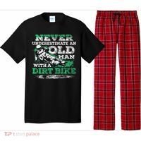 Never Underestimate An Old Man With A Dirt Bike Gift Pajama Set thumb 0