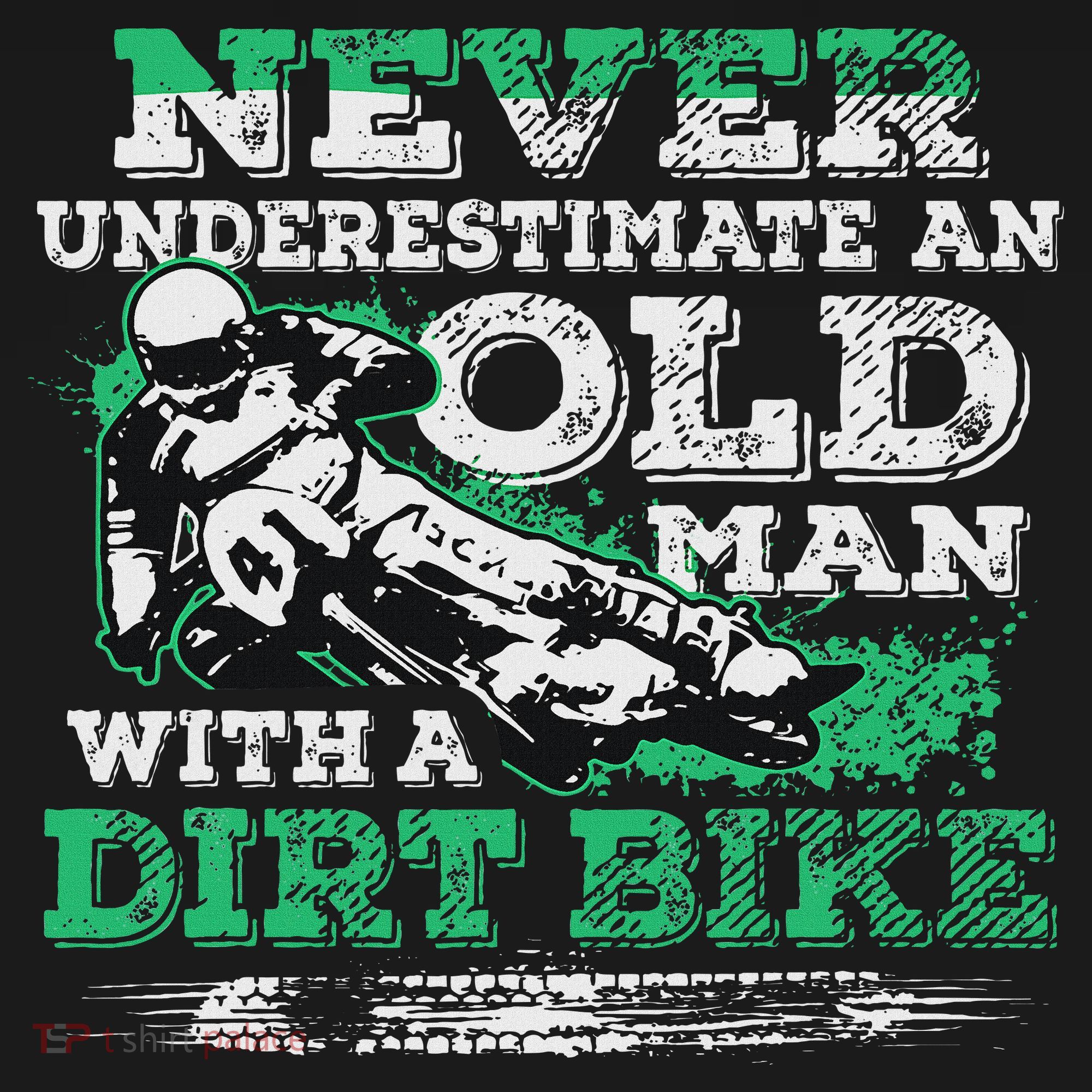 Never Underestimate An Old Man With A Dirt Bike Gift Women's Hoodie