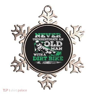 Never Underestimate An Old Man With A Dirt Bike Gift Ornament