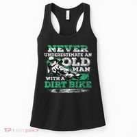 Never Underestimate An Old Man With A Dirt Bike Gift Women's Tank Top thumb 0