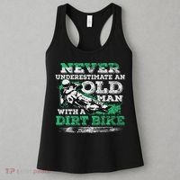 Never Underestimate An Old Man With A Dirt Bike Gift Women's Tank Top thumb 3