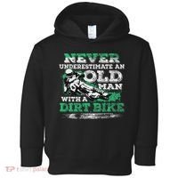 Never Underestimate An Old Man With A Dirt Bike Gift Toddler Hoodie thumb 0