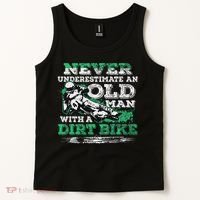 Never Underestimate An Old Man With A Dirt Bike Gift Tank Top thumb 2
