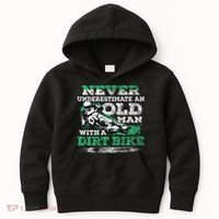 Never Underestimate An Old Man With A Dirt Bike Gift Kids Hoodie thumb 0