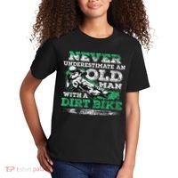 Never Underestimate An Old Man With A Dirt Bike Gift Kids T-Shirt thumb 2