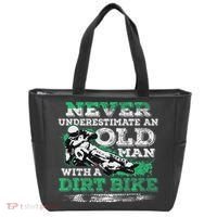 Never Underestimate An Old Man With A Dirt Bike Gift Tote Bag thumb 0