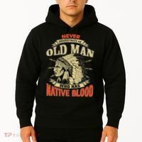 Never Underestimate An Old Man Who Has Native Blood Hoodie thumb 2
