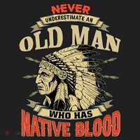 Never Underestimate An Old Man Who Has Native Blood Beanie thumb 2