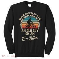 Never Underestimate An Old Guy On An E Bike Biking Sweatshirt thumb 0
