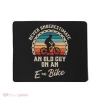 Never Underestimate An Old Guy On An E Bike Biking Mousepad thumb 0