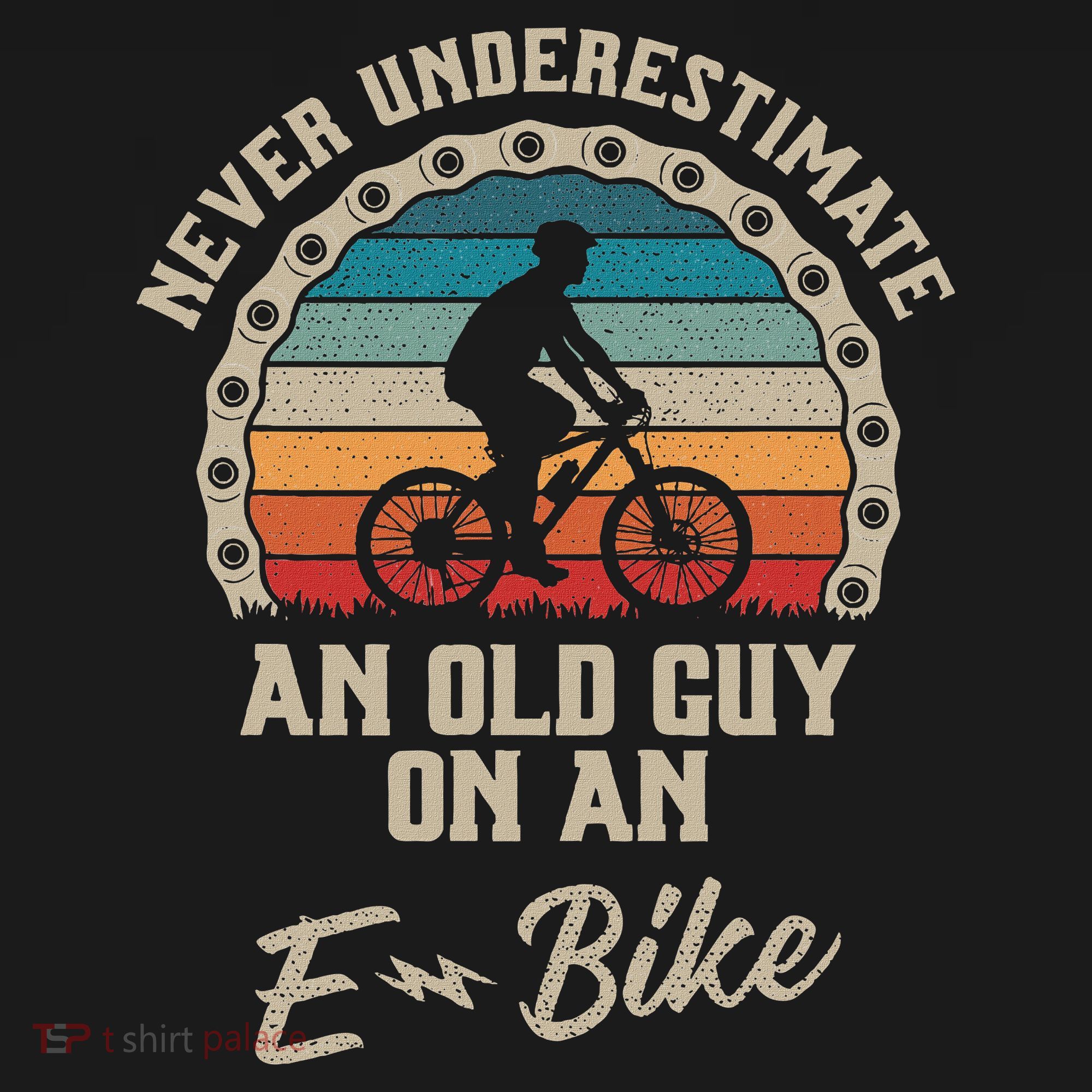 Never Underestimate An Old Guy On An E Bike Biking Mousepad