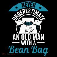Never Underestimate An Old Man With A Bean Bag Cornhole Mousepad thumb 1