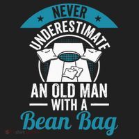 Never Underestimate An Old Man With A Bean Bag Cornhole Hat thumb 2