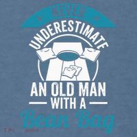 Never Underestimate An Old Man With A Bean Bag Cornhole Comfort Colors Garment-Dyed Hooded Sweatshirt thumb 2