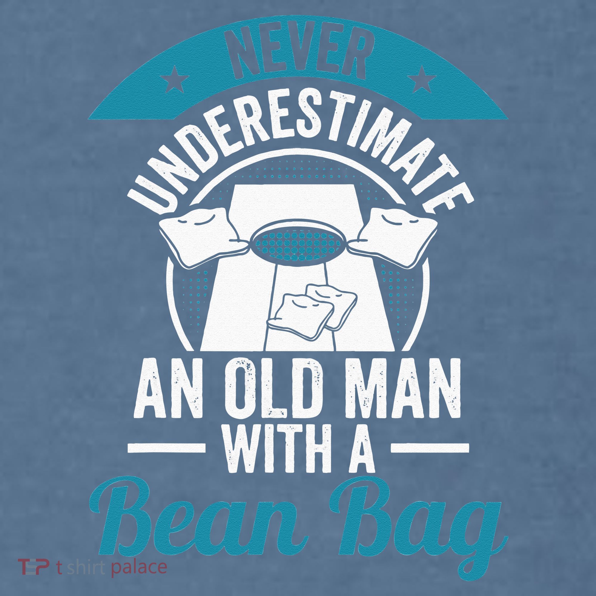 Never Underestimate An Old Man With A Bean Bag Cornhole Comfort Colors Garment-Dyed Hooded Sweatshirt
