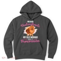 Never Underestimate An Old Woman With A Pomeranian Hoodie thumb 0