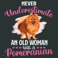 Never Underestimate An Old Woman With A Pomeranian Mousepad thumb 1