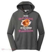 Never Underestimate An Old Woman With A Pomeranian Performance Fleece Hoodie thumb 0