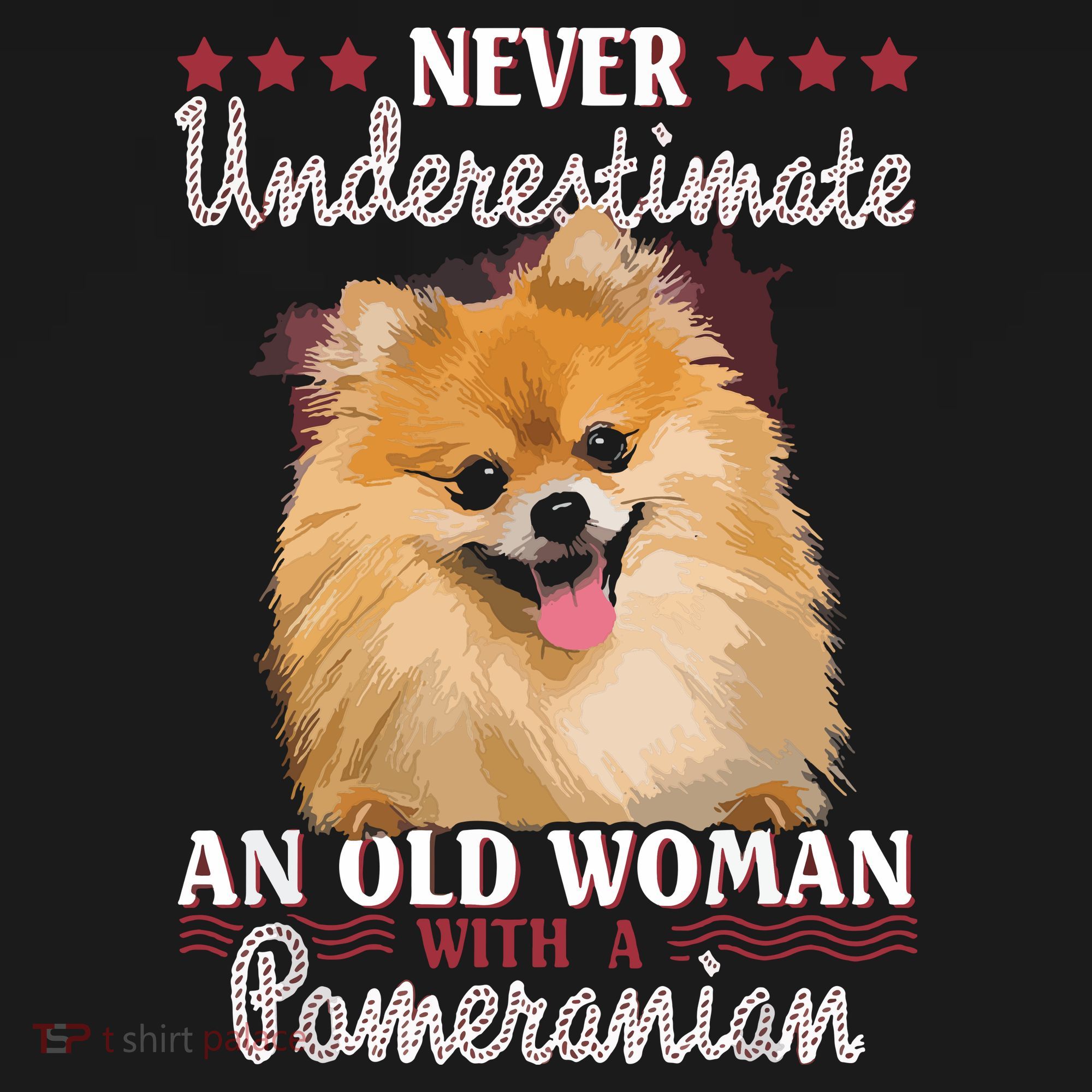 Never Underestimate An Old Woman With Pomeranian Ornament