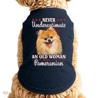 Never Underestimate An Old Woman With Pomeranian Doggie Tank thumb 0