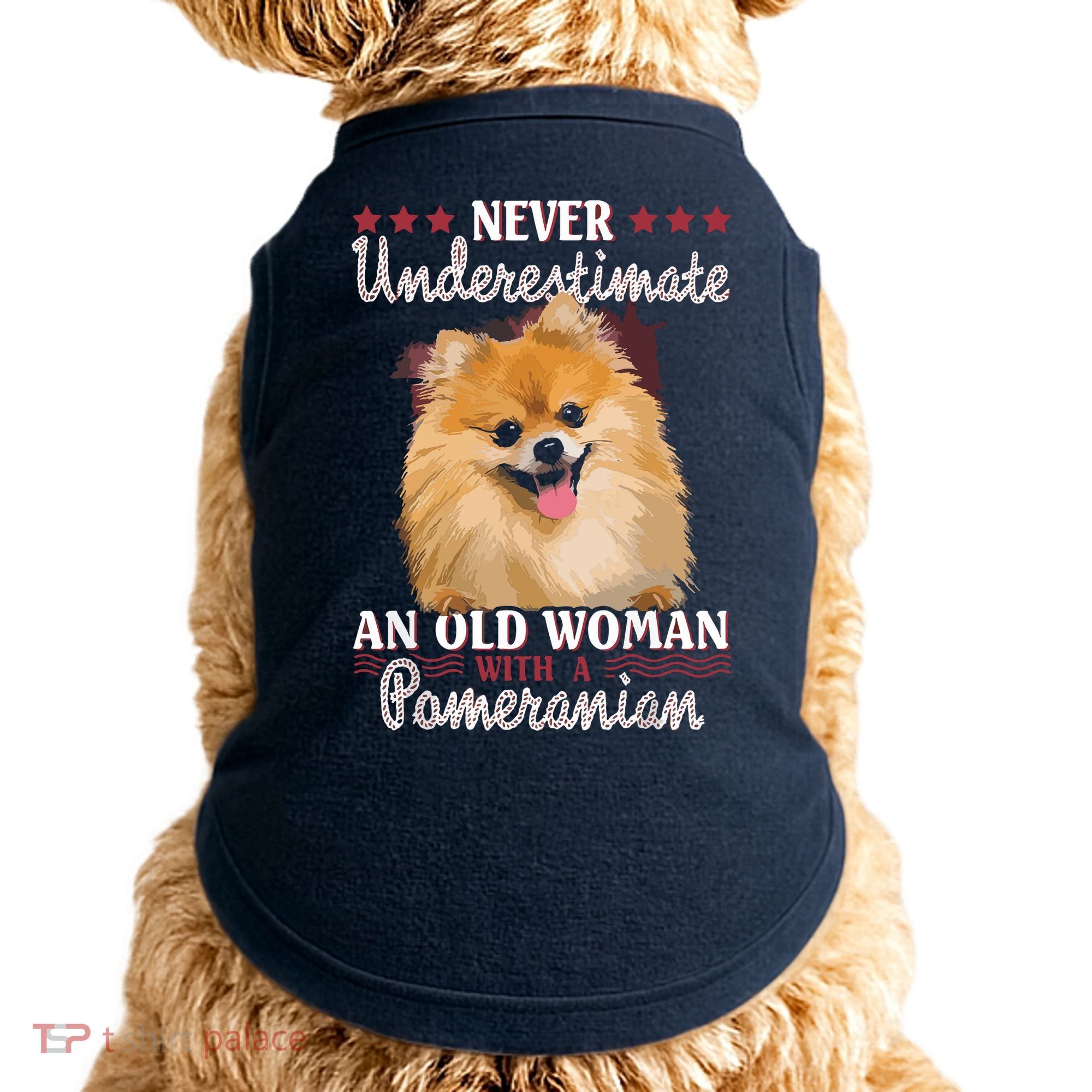 Never Underestimate An Old Woman With Pomeranian Doggie Tank