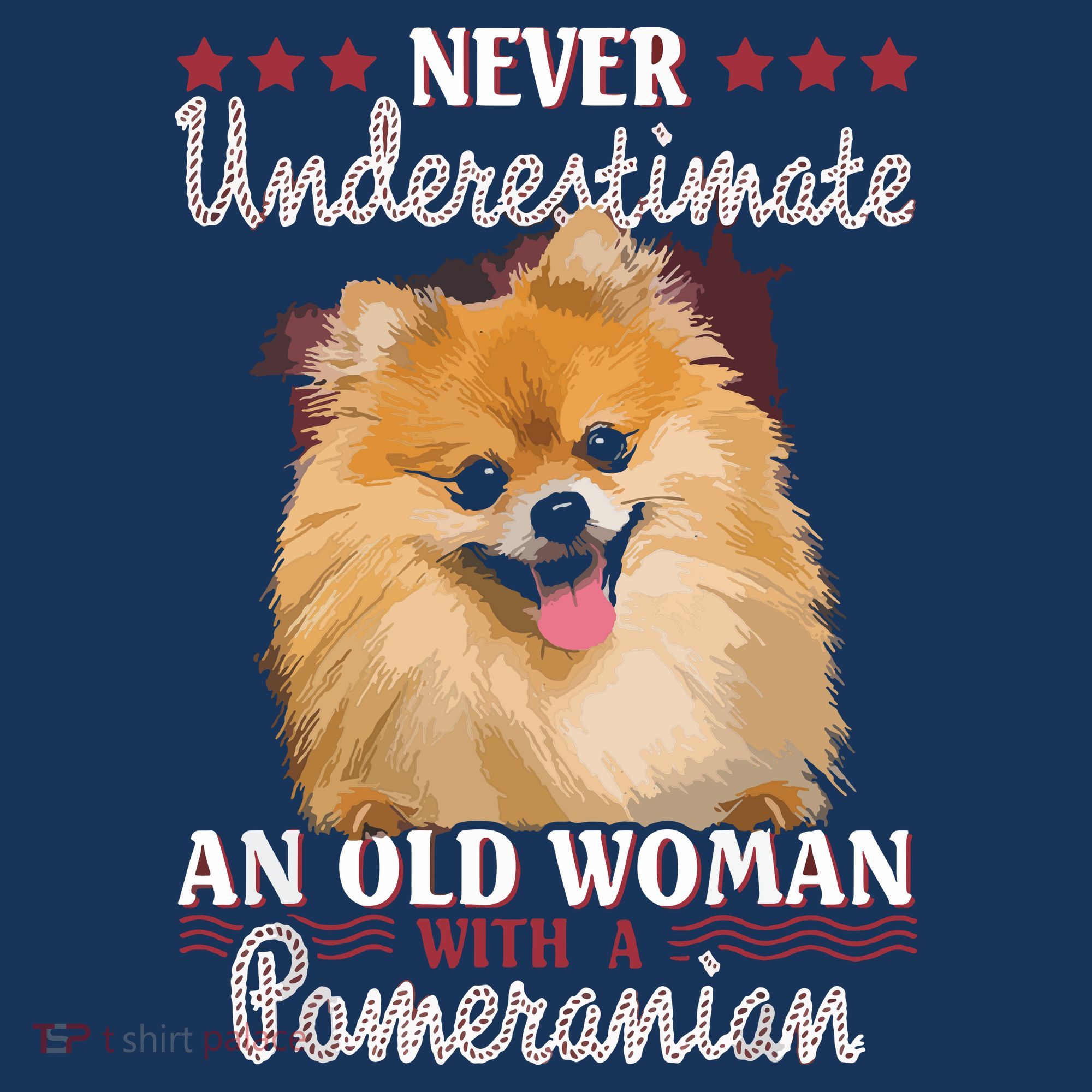 Never Underestimate An Old Woman With Pomeranian Mousepad