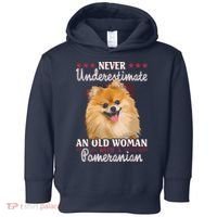 Never Underestimate An Old Woman With Pomeranian Toddler Hoodie thumb 0