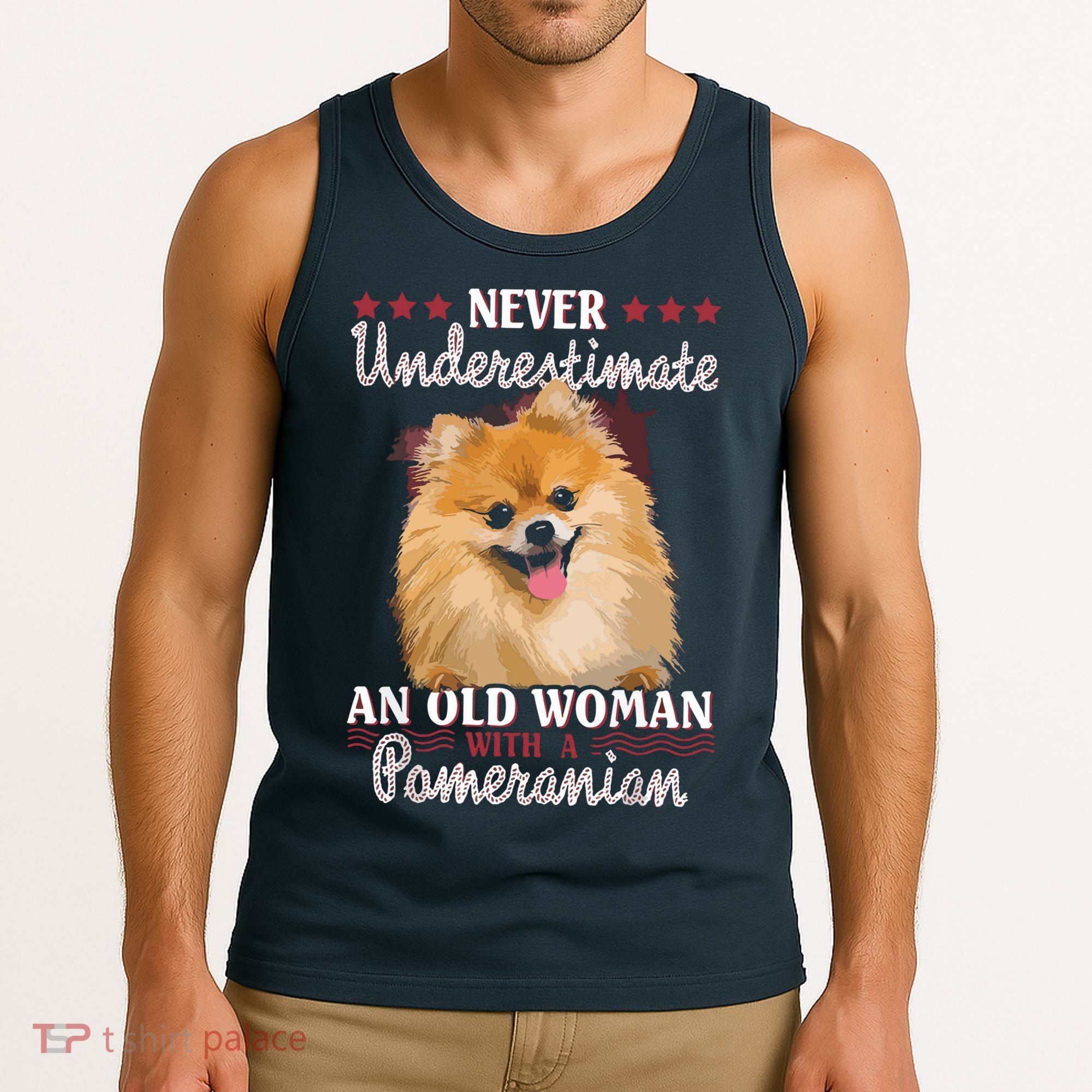 Never Underestimate An Old Woman With Pomeranian Tank Top
