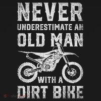 Never Underestimate An Old Man With A Dirt Bike Father's Day Ornament thumb 1