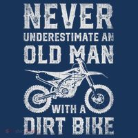 Never Underestimate An Old Man With A Dirt Bike Father's Day Beanie thumb 2