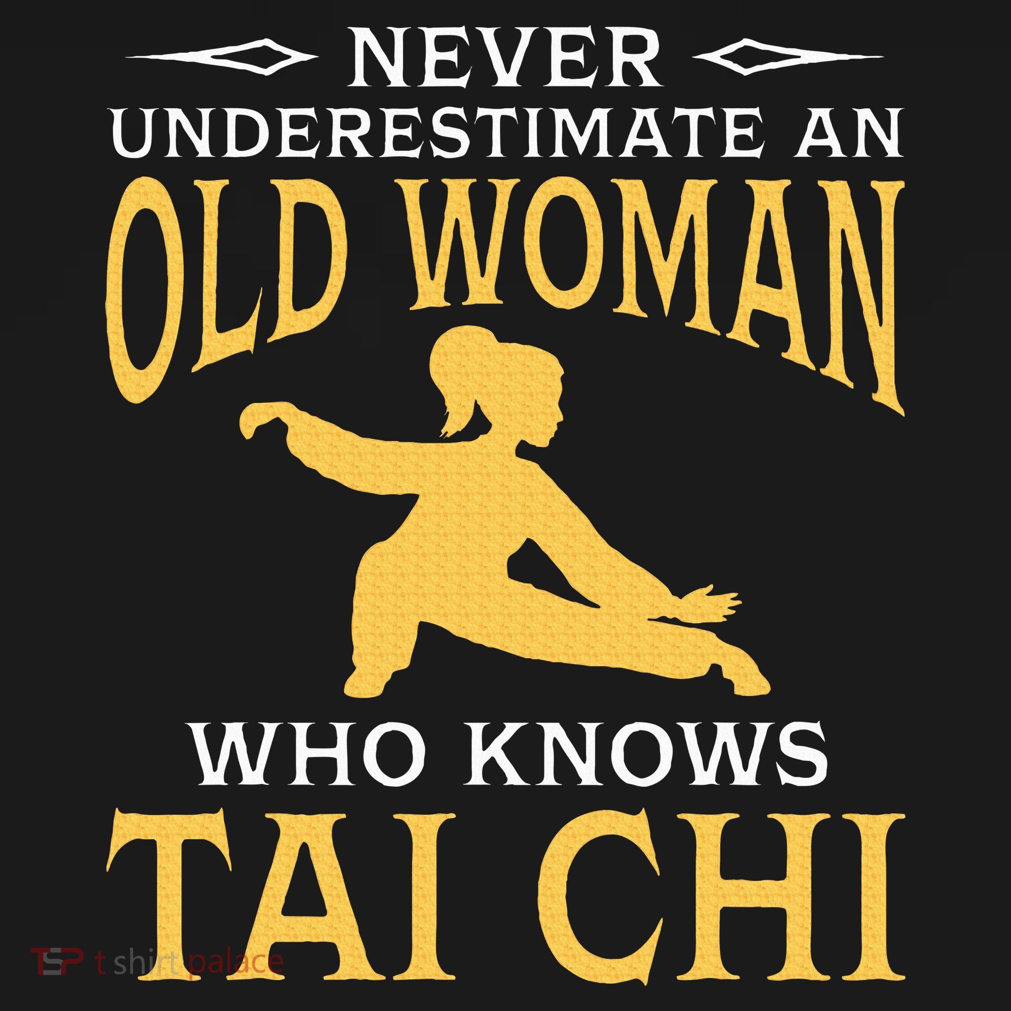 Never Underestimate An Old Woman Who Knows Tai Chi T-Shirt