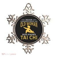 Never Underestimate An Old Woman Who Knows Tai Chi Ornament thumb 0