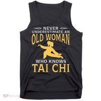 Never Underestimate An Old Woman Who Knows Tai Chi Tank Top thumb 0