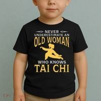 Never Underestimate An Old Woman Who Knows Tai Chi Toddler T-Shirt thumb 2