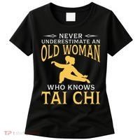 Never Underestimate An Old Woman Who Knows Tai Chi Women's T-Shirt thumb 0