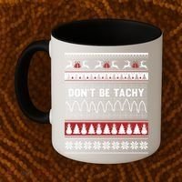 Nurse Ugly Christmas Sweater DonT Be Tachy Coffee Mug thumb 2