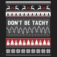 Nurse Ugly Christmas Sweater DonT Be Tachy Hat thumb 2