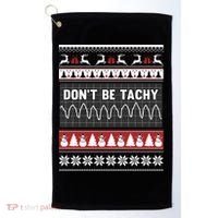 Nurse Ugly Christmas Sweater DonT Be Tachy Golf Towel thumb 0