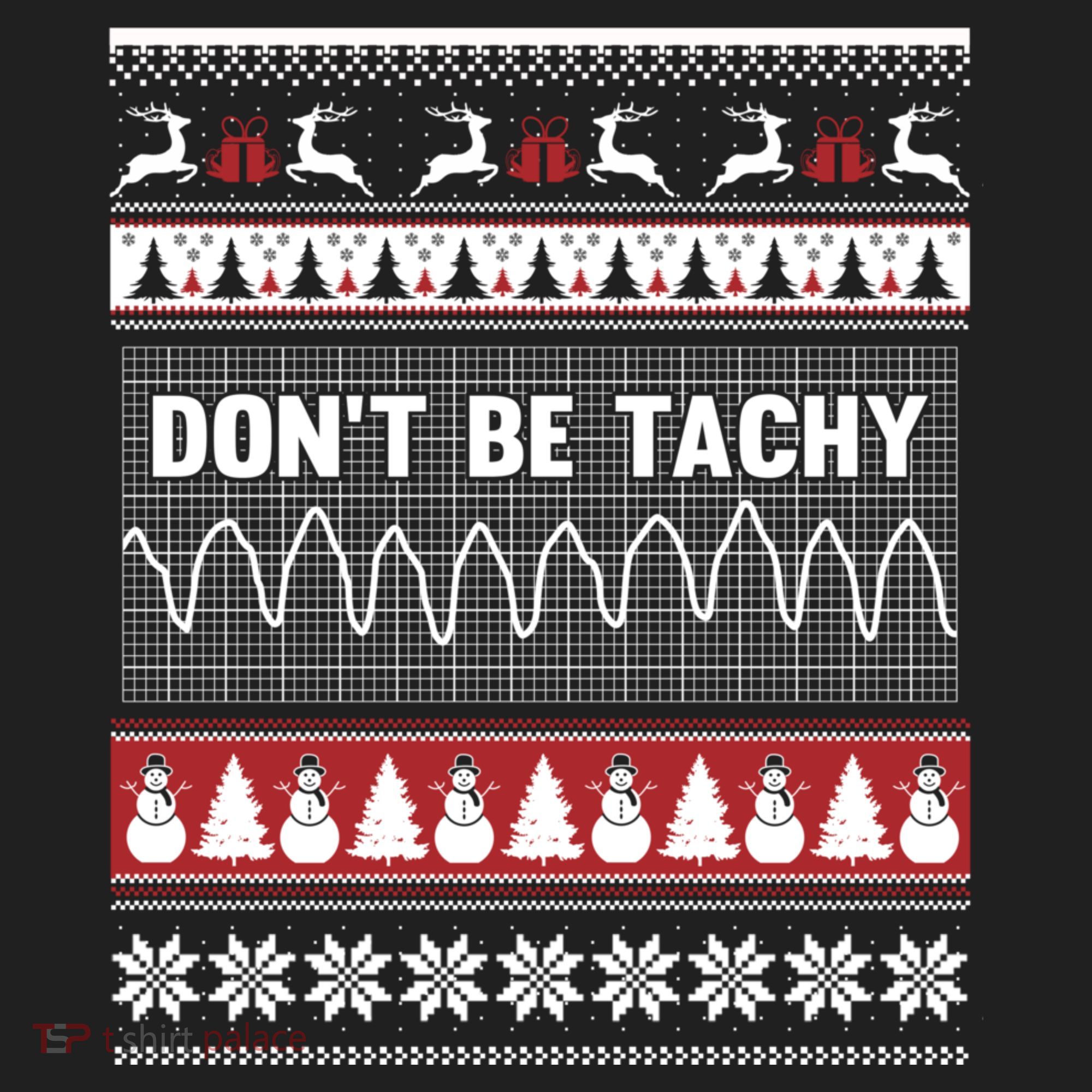 Nurse Ugly Christmas Sweater DonT Be Tachy Golf Towel