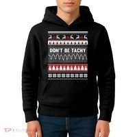Nurse Ugly Christmas Sweater DonT Be Tachy Kids Hoodie thumb 4