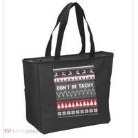 Nurse Ugly Christmas Sweater DonT Be Tachy Tote Bag thumb 2
