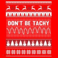 Nurse Ugly Christmas Sweater DonT Be Tachy Santa Hat thumb 1