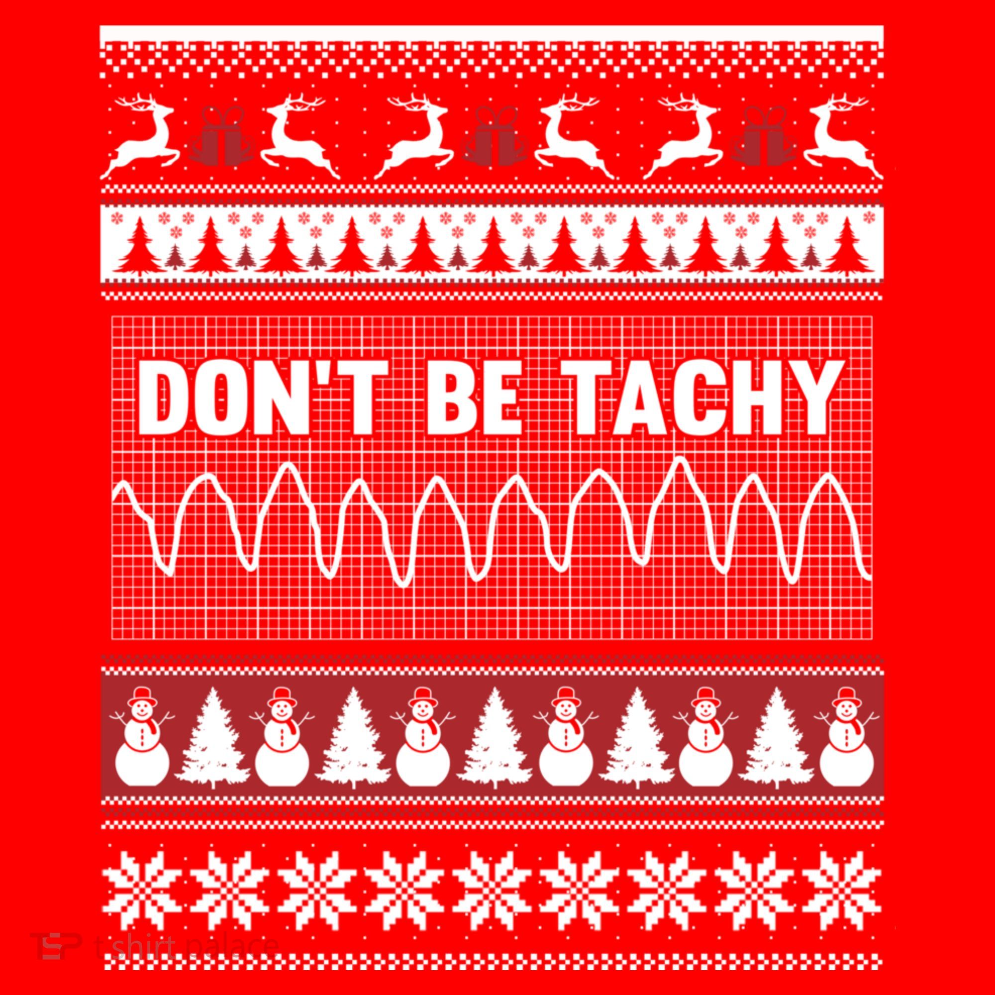 Nurse Ugly Christmas Sweater DonT Be Tachy Santa Hat