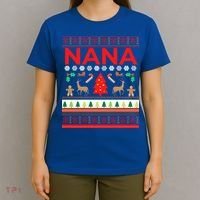Nana Ugly Christmas Sweater Funny Grandma Xmas Sweaters Mom Funny Gift T-Shirt thumb 4